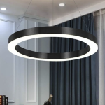 Ronde LED ringlamp voor moderne minimalistische ruimte
