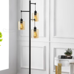 Industriële stijl eenvoudige glazen vloerlamp