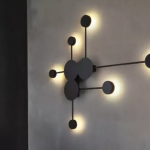 Eenvoudige ronde lineaire wandlamp