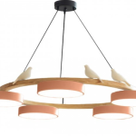 Prachtige metalen vogelkroonluchter voor kinderen