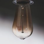 Vintage geïnspireerde amber glazen hanglamp