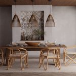 Prachtige scalloped rattan hanglamp voor slaapkamer